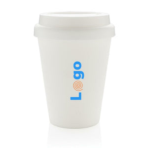 Tazza a doppia parete da caffè riutilizzabile 300ml - personalizzabile con logo