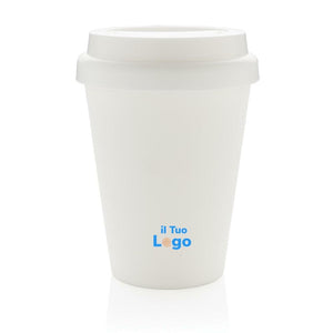 Tazza a doppia parete da caffè riutilizzabile 300ml - personalizzabile con logo