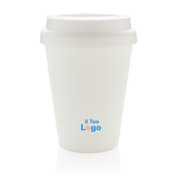 Tazza a doppia parete da caffè riutilizzabile 300ml - personalizzabile con logo