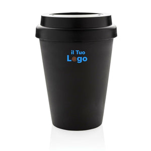 Tazza a doppia parete da caffè riutilizzabile 300ml - personalizzabile con logo