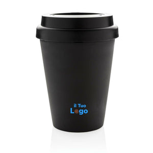 Tazza a doppia parete da caffè riutilizzabile 300ml - personalizzabile con logo
