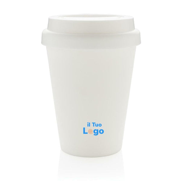 Tazza a doppia parete da caffè riutilizzabile 300ml - personalizzabile con logo