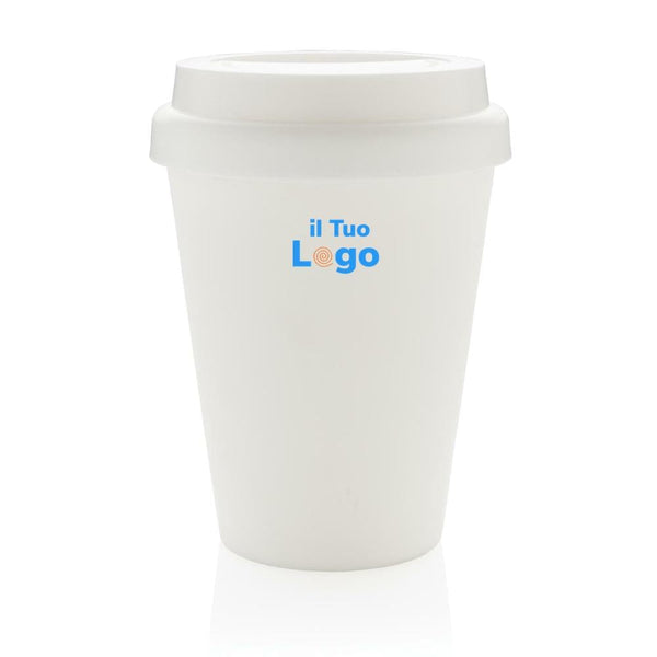Tazza a doppia parete da caffè riutilizzabile 300ml - personalizzabile con logo