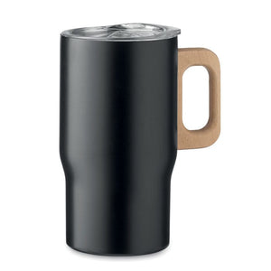 Tazza a doppio strato da 350 ml Nero - personalizzabile con logo