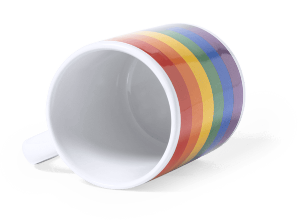 Tazza arcobaleno arcobaleno - personalizzabile con logo