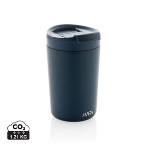 Bicchiere Avira Alya in acciaio riciclato RCS 300ML blu navy - personalizzabile con logo