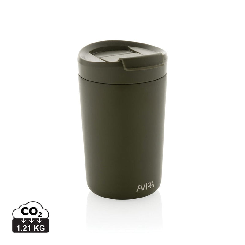Bicchiere Avira Alya in acciaio riciclato RCS 300ML verde - personalizzabile con logo