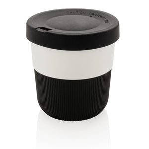 Tazza coffee to go 280ml in PLA nero - personalizzabile con logo