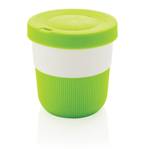 Tazza coffee to go 280ml in PLA verde - personalizzabile con logo