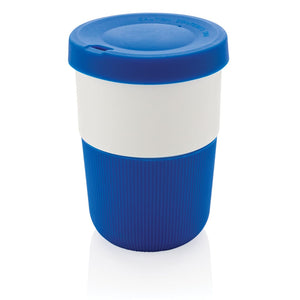 Tazza coffee to go in PLA 380ml blu - personalizzabile con logo