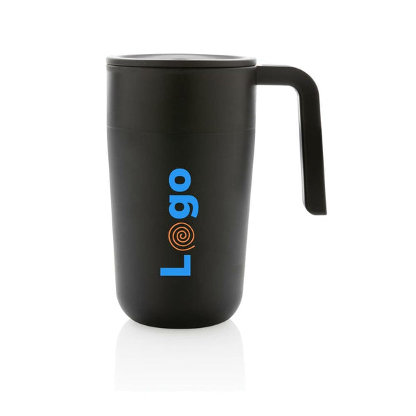 Tazza con manico in PP e SS riciclati GRS 480ml - personalizzabile con logo