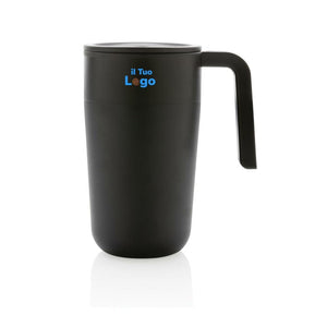 Tazza con manico in PP e SS riciclati GRS 480ml - personalizzabile con logo
