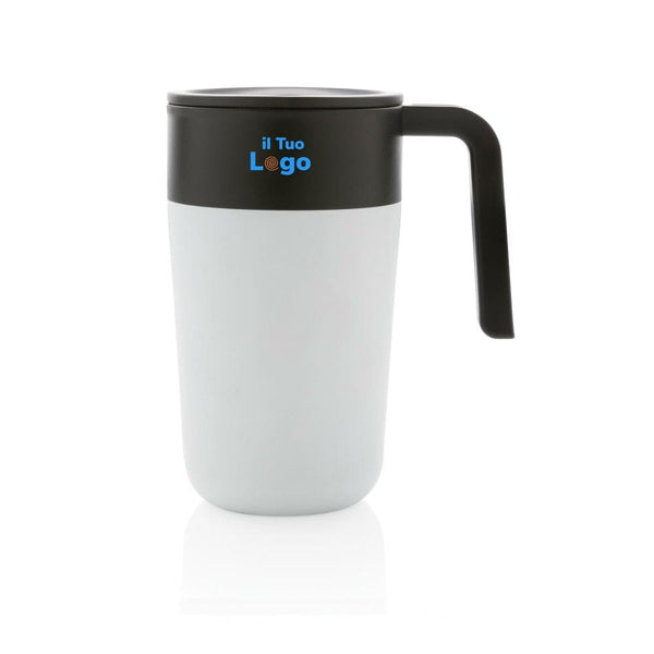 Tazza con manico in PP e SS riciclati GRS 480ml - personalizzabile con logo