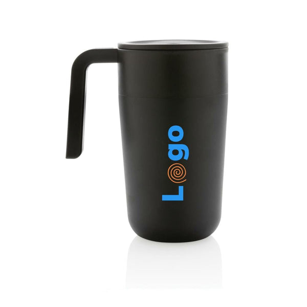 Tazza con manico in PP e SS riciclati GRS 480ml - personalizzabile con logo
