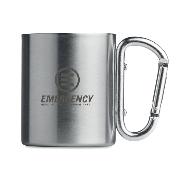 Tazza con moschettone Emergency - personalizzabile con logo