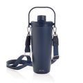 Tazza con tracolla Avira Ayala in rAcciaio RCS 600ml blu navy - personalizzabile con logo