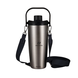 Tazza con tracolla Avira Ayala in rAcciaio RCS 600ml - personalizzabile con logo