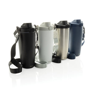 Tazza con tracolla Avira Ayala in rAcciaio RCS 600ml - personalizzabile con logo