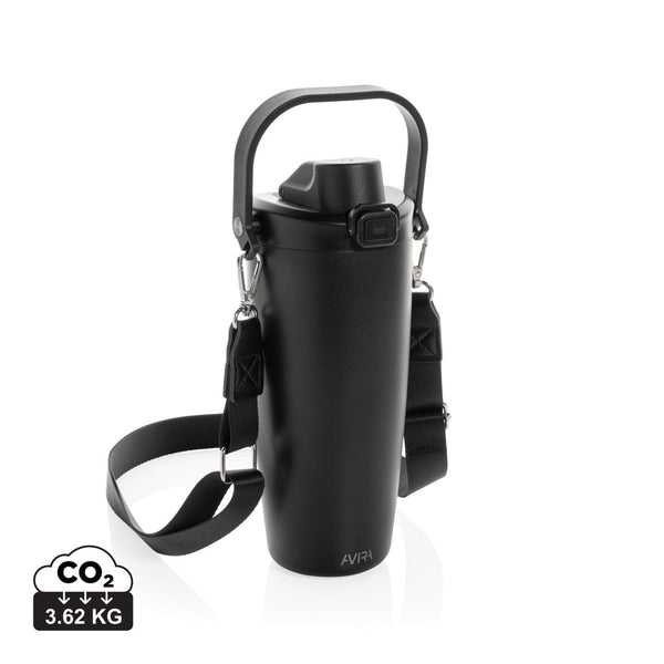 Tazza con tracolla Avira Ayala in rAcciaio RCS 600ml - personalizzabile con logo