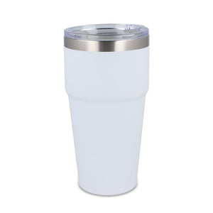 Tazza da auto in ceramica soft touch 500ml Bianco - personalizzabile con logo