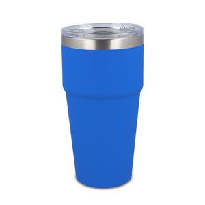 Tazza da auto in ceramica soft touch 500ml Blu - personalizzabile con logo