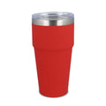 Tazza da auto in ceramica soft touch 500ml Rosso - personalizzabile con logo