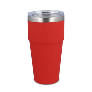 Tazza da auto in ceramica soft touch 500ml Rosso - personalizzabile con logo
