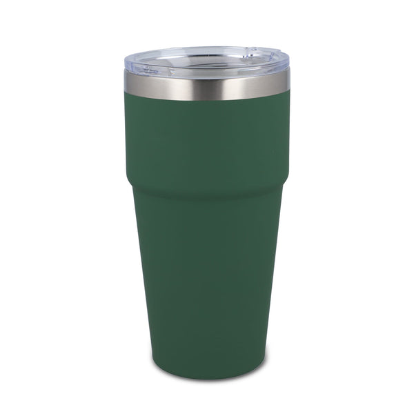 Tazza da auto in ceramica soft touch 500ml verde calce - personalizzabile con logo