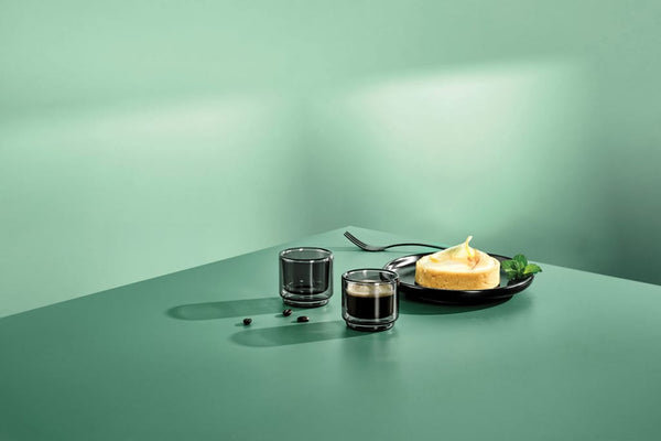 Tazza da caffè AdHoc Impact da 45 ml, set da 2 pezzi trasparente - personalizzabile con logo