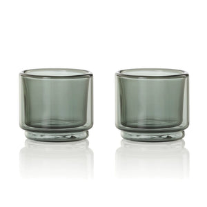 Tazza da caffè AdHoc Impact da 45 ml, set da 2 pezzi trasparente - personalizzabile con logo