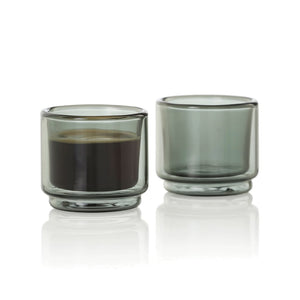 Tazza da caffè AdHoc Impact da 45 ml, set da 2 pezzi trasparente - personalizzabile con logo
