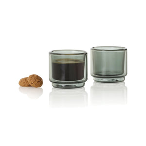 Tazza da caffè AdHoc Impact da 45 ml, set da 2 pezzi trasparente - personalizzabile con logo
