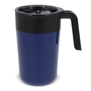 Tazza da caffè doppia parete 400ml blu navy - personalizzabile con logo