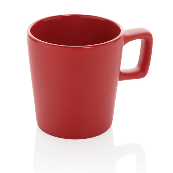 Tazza da caffè in ceramica modern rosso - personalizzabile con logo