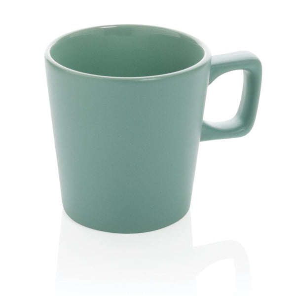 Tazza da caffè in ceramica modern verde - personalizzabile con logo
