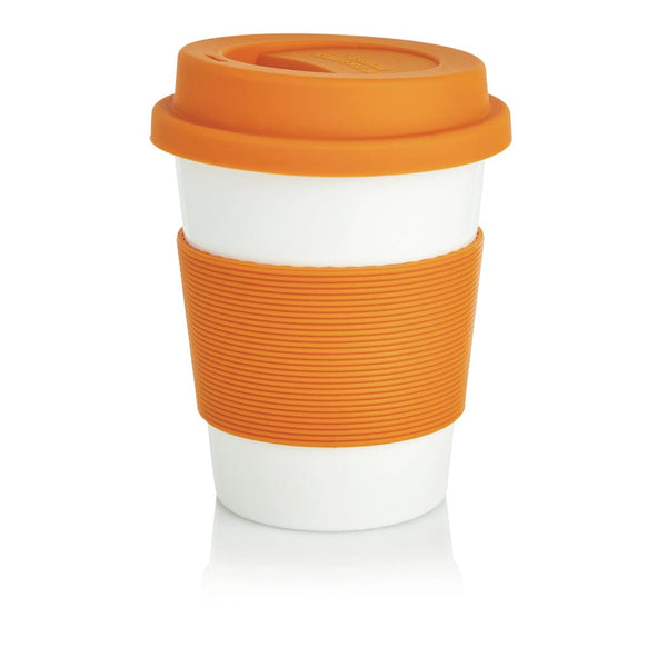 Tazza da caffè in ECO PLA arancione - personalizzabile con logo