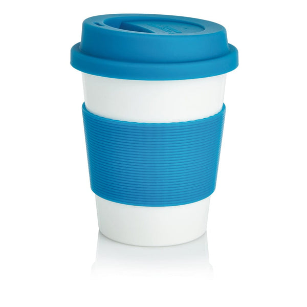 Tazza da caffè in ECO PLA blu - personalizzabile con logo