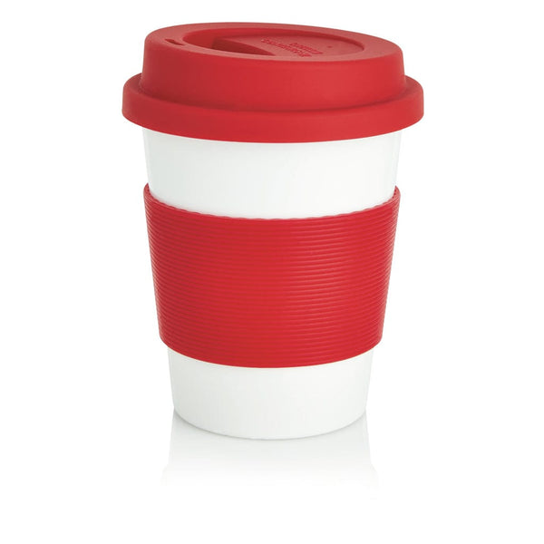 Tazza da caffè in ECO PLA rosso - personalizzabile con logo