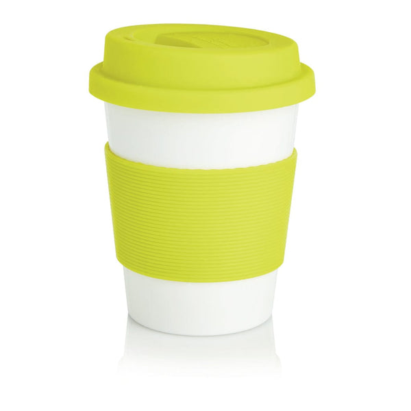 Tazza da caffè in ECO PLA verde calce - personalizzabile con logo