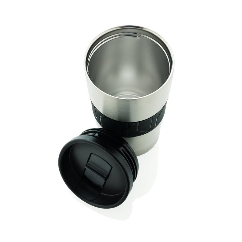 Tazza da caffé isolata a vuoto color argento - personalizzabile con logo