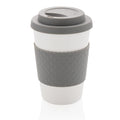 Tazza da caffè riutilizzabile 270ml grigio - personalizzabile con logo