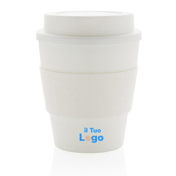 Tazza da caffè riutilizzabile con tappo a vite 350ml - personalizzabile con logo