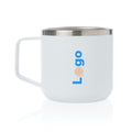 Tazza da campo acciaio inossidabile bianco - personalizzabile con logo
