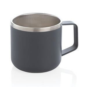 Tazza da campo acciaio inossidabile grigio - personalizzabile con logo