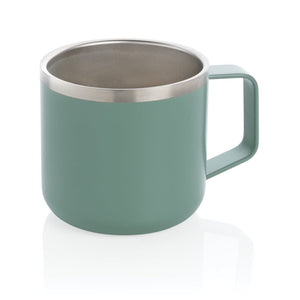 Tazza da campo acciaio inossidabile verde - personalizzabile con logo