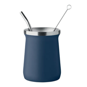 Tazza da tè Yerba mate blu navy - personalizzabile con logo