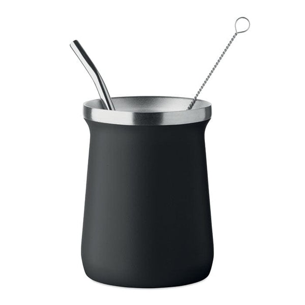 Tazza da tè Yerba mate Nero - personalizzabile con logo