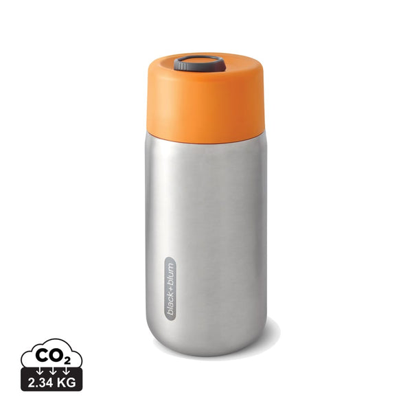 Tazza da viaggio termica Black+Blum in acciaio 340ml arancione - personalizzabile con logo