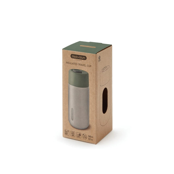 Tazza da viaggio termica Black+Blum in acciaio 340ml - personalizzabile con logo