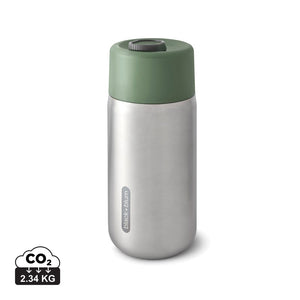 Tazza da viaggio termica Black+Blum in acciaio 340ml verde oliva - personalizzabile con logo